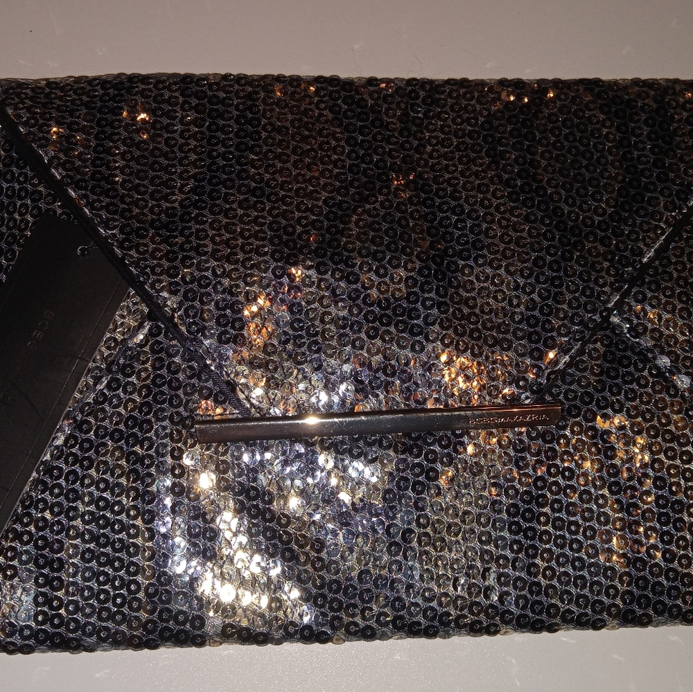 NWT BCBGMaxAzria Sequin Envelope Clutch Purse